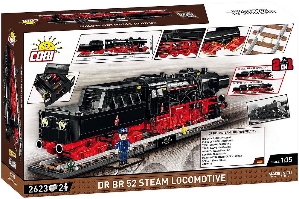 DR BR 52 Steam Locomotive 2in1 - Executive Edition (COBI-6280) \ Trains ...